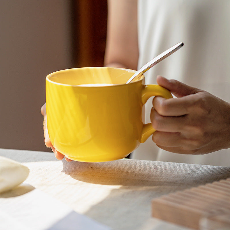 Taza de Avena Cerámica de Gran Capacidad Apta para Microondas
