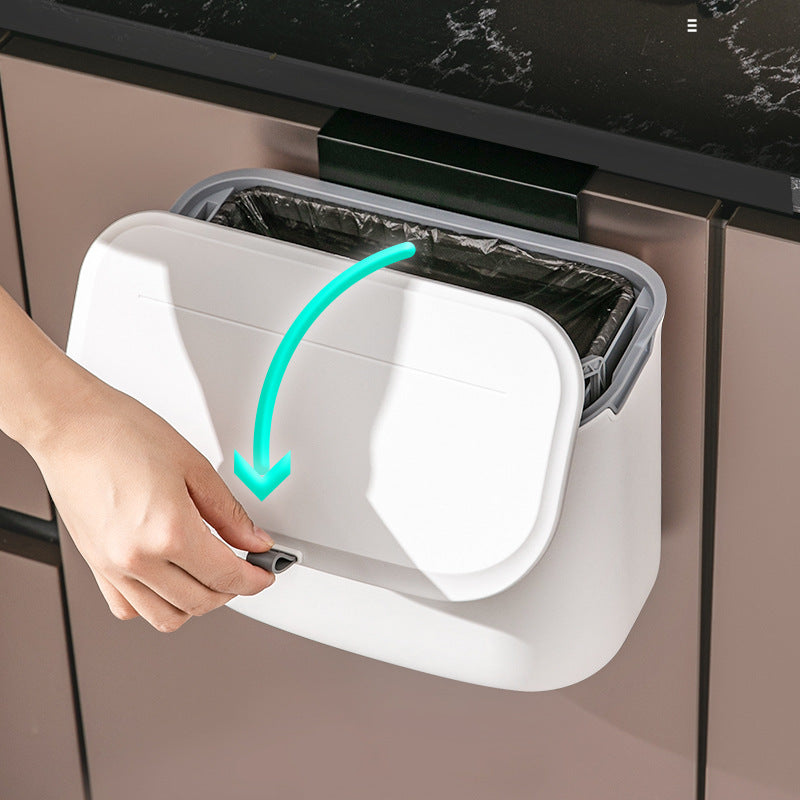 Papelera de Cocina Estilo Nórdico Montada en la Pared con Tapa