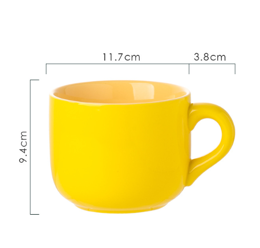 Taza de Avena Cerámica de Gran Capacidad Apta para Microondas