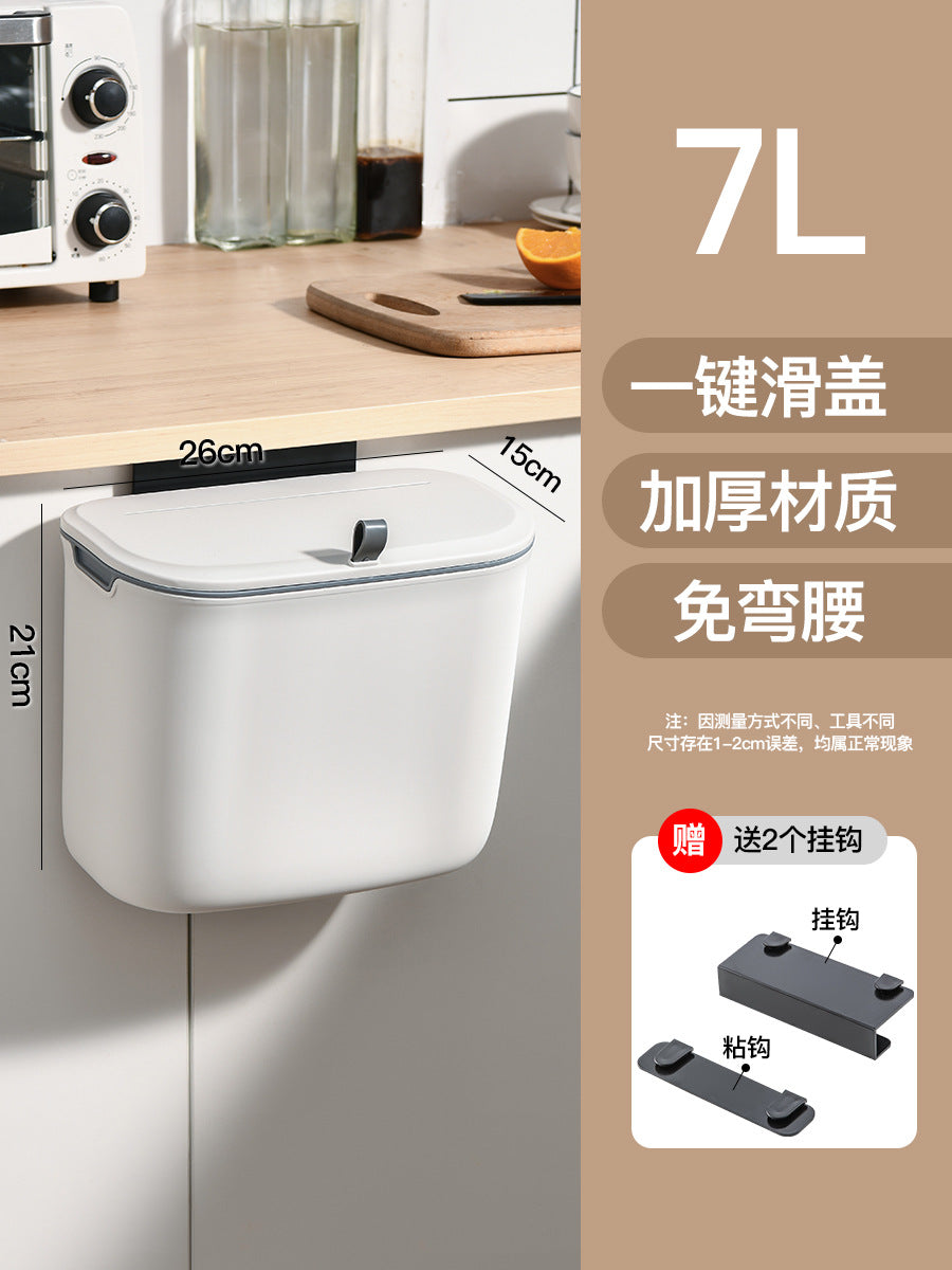 Papelera de Cocina Estilo Nórdico Montada en la Pared con Tapa