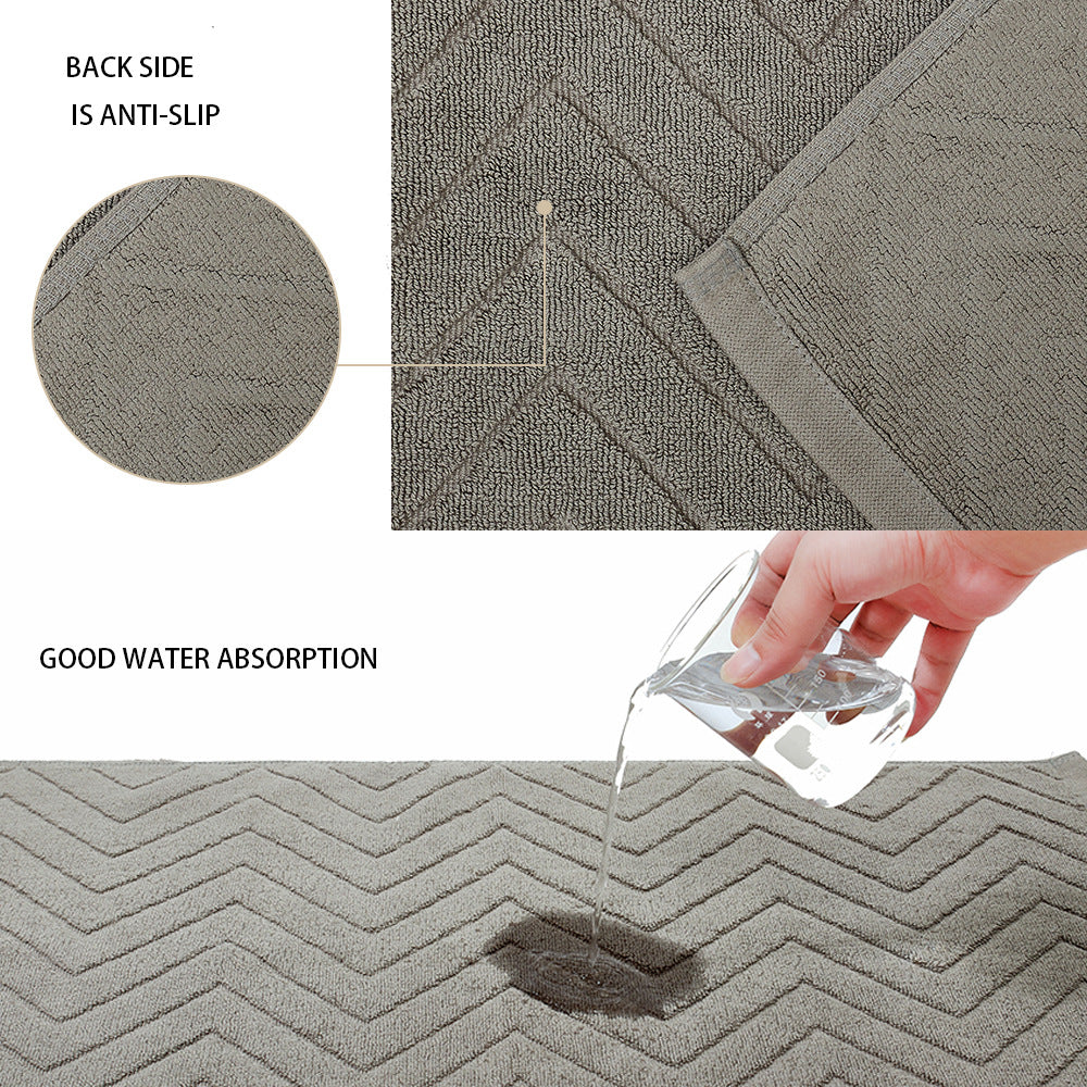 Alfombra de Baño de Algodón Antideslizante para Hoteles y Hogares